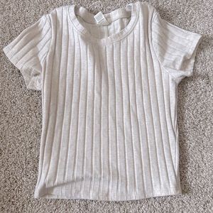 Soft crop top ribbon, on the tighter side size up.